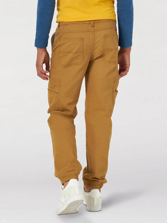 Boy's Wrangler® Free To Stretch Gamer Cargo Pant (Husky) in Medal Bronze
