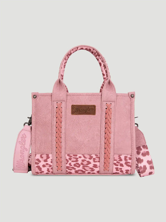 Leopard Print Small Tote:Pink:One Size: