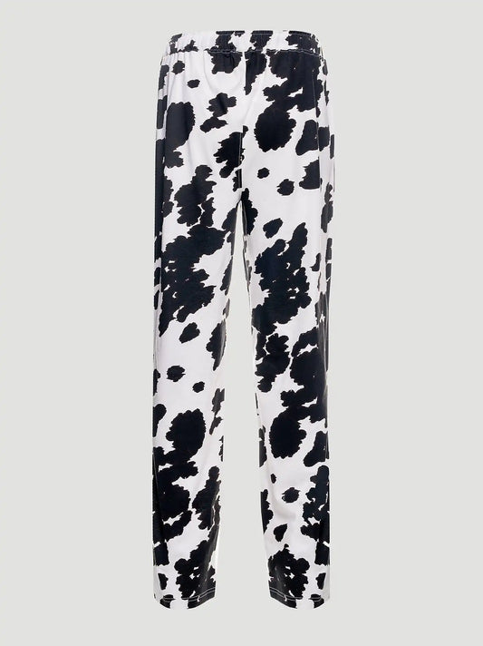 Men's Printed Pajama Pants in Black/White