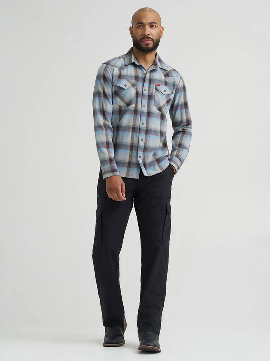 Wrangler® Men's Comfort Flex Waist Cargo Pant in Black