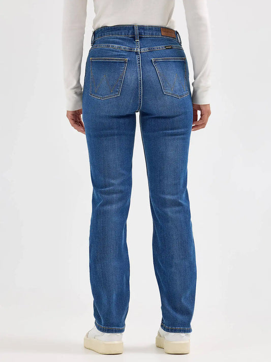 Women's Wrangler® High Rise True Straight Leg Jean in Hudson