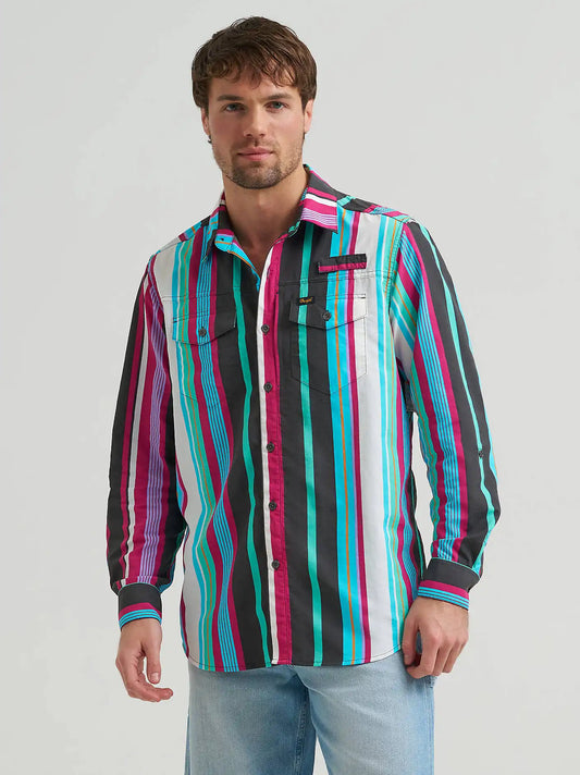 Chaco x Wrangler Brushpopper Outdoor Performance Shirt in Popper Bluebird