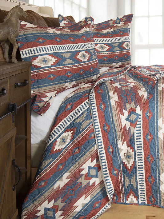 Wrangler Queen Quilted Bedding Set:Multi:Queen