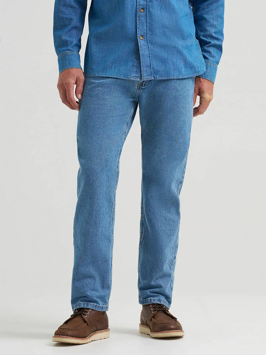 Wrangler® Five Star Premium Denim Regular Fit Jean in Lt Stonewash
