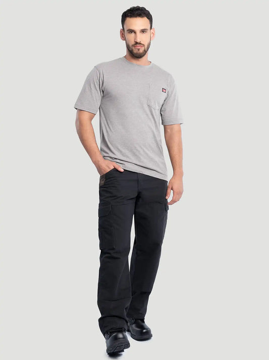 Men's Workwear Heather Pocket T-Shirt in Overcast Grey