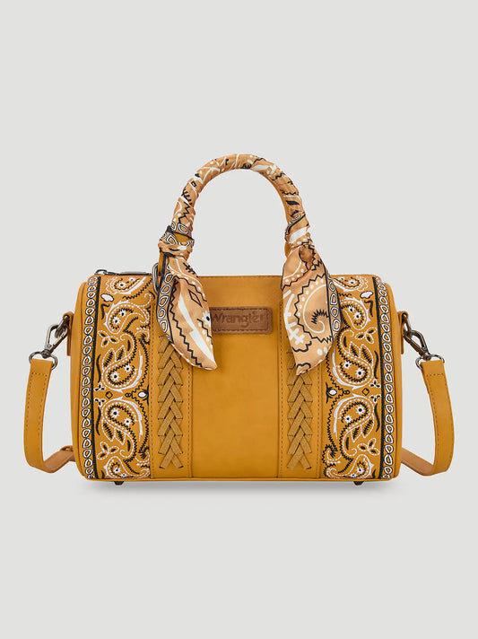 Bandana Print Barrel Bag:Yellow:One Size: