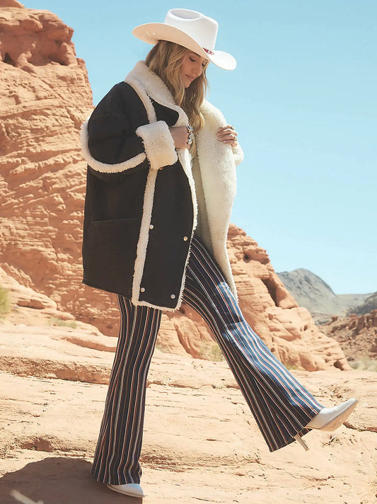 Lainey Wilson x Wrangler The Iconic Lainey Coat in Washed Black