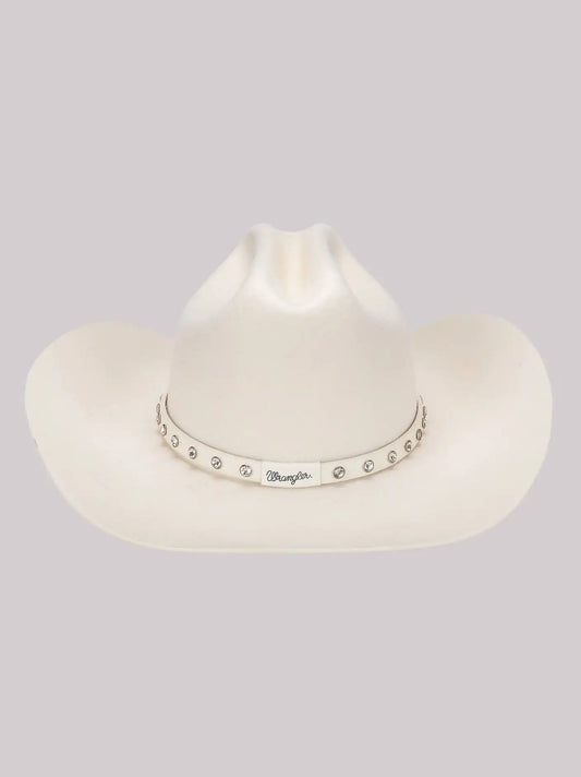 Womens Sparkle Band Cowboy Hat:Ivory:One Size