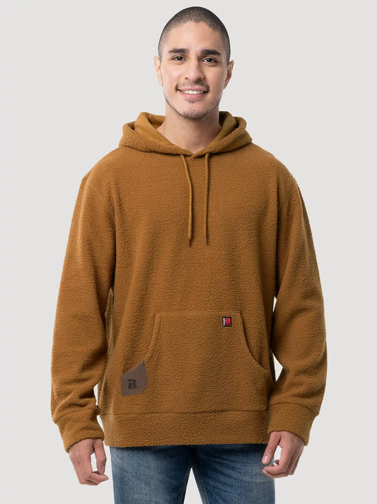 Men's RIGGS WORKWEAR® Sherpa Pullover Hoodie in Duck Brown