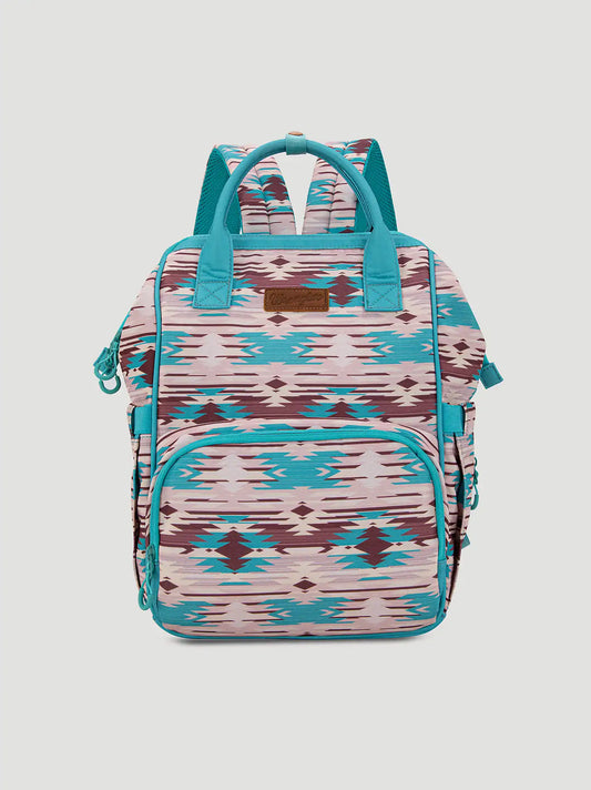 Southwest Print Backpack:Turquoise:One Size