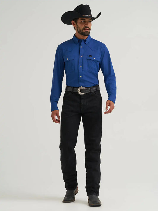 Wrangler All Terrain Gear Men's Technical Shirt in Navy Peony