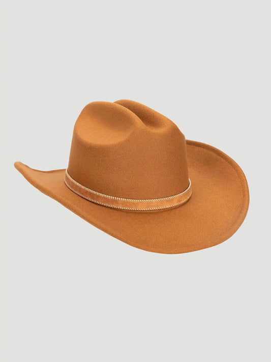 Womens Kickin Dust Faux Wool Cowboy Hat:brown:One Size