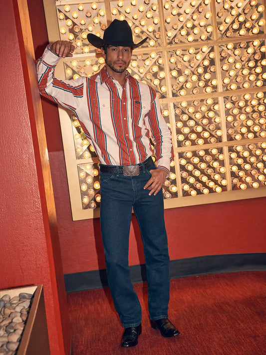 Wrangler® Cowboy Cut® Original Fit Active Flex Jeans in Stonewash