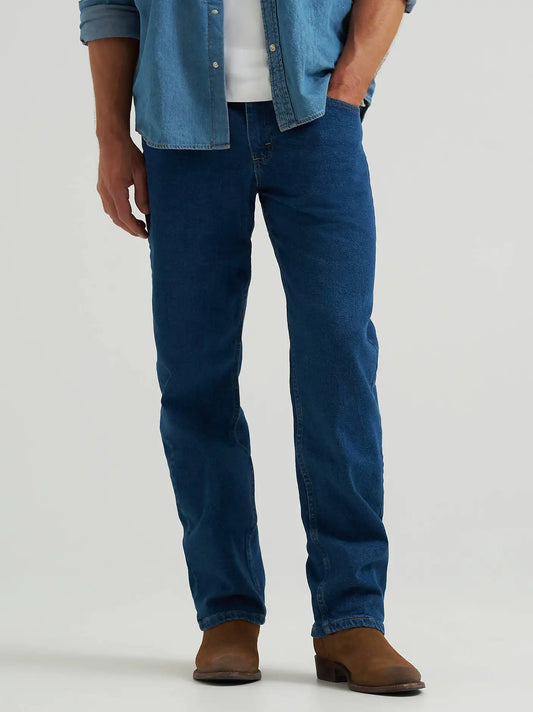 Wrangler® Five Star Premium Denim Comfort Stretch Relaxed Fit Jean in Stone