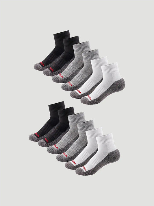 Wrangler RIGGS Workwear Quarter Sock 6 Pack:Classic:One Size
