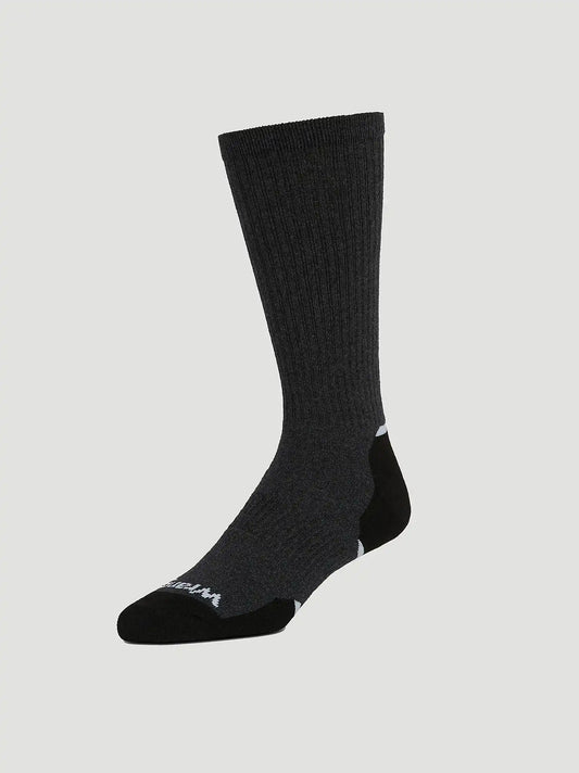Mens Everyday Cotton Crew Sock 12 Pack:Charcoal:One Size