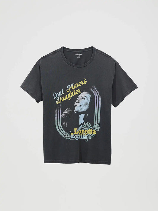 Women's Wrangler Retro® Loretta Lynn Oversized Band Tee in Jet Black