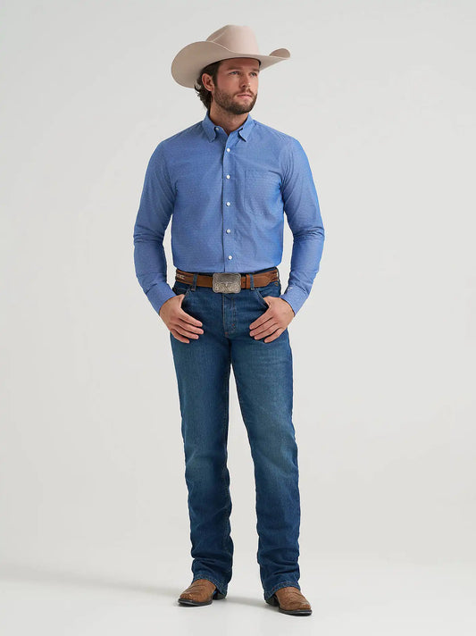 Men's Cody Johnson One Pocket Button Down Shirt in Arrow Dots