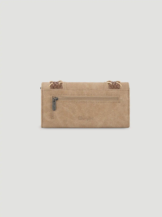 Braided Trim Wallet:Tan:One Size