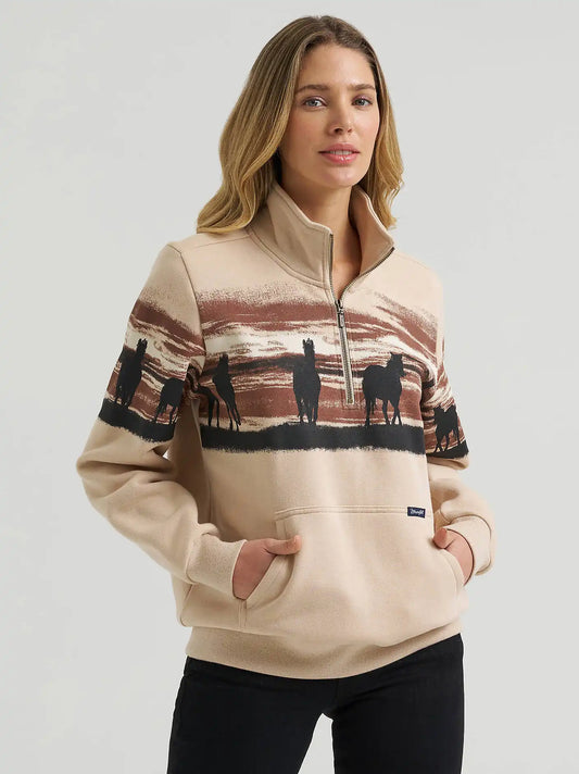 Women's Wrangler Wild West Pullover in Cream