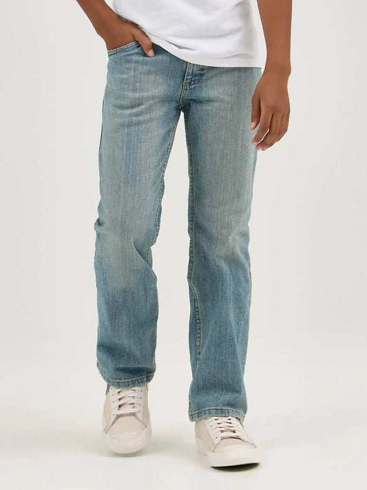 Boy's Wrangler® Five Star Classic Stretch Bootcut Jean (8-16) in Light Denim