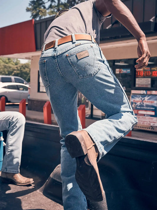 Wrangler® Toughlite™ Cowboy Cut® Slim Fit Jean in Faded Stone