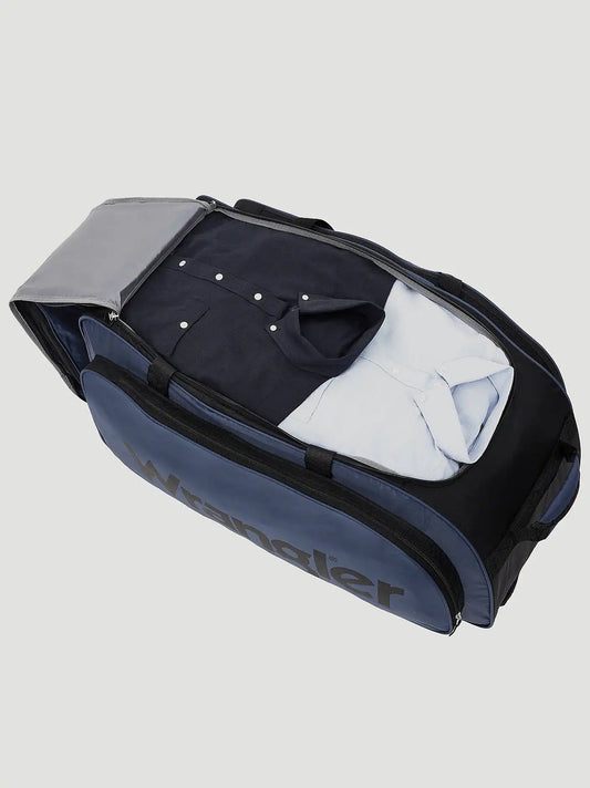 Wesley Rolling Duffle Bag:Navy Blue:One Size