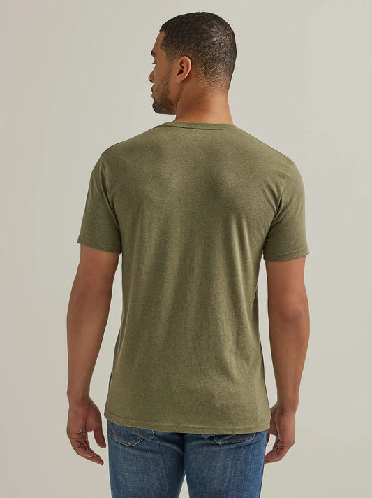 Men's Wrangler Kabel Logo T-Shirt in Sage
