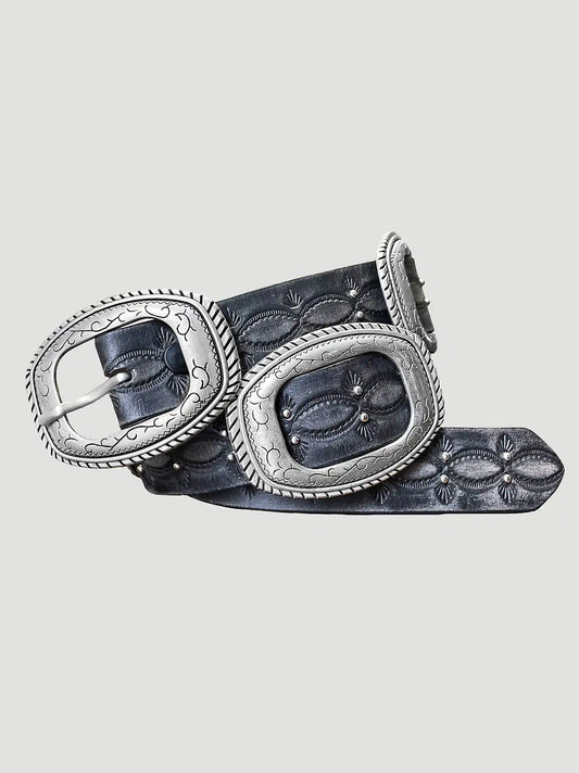Women's Slider Conchos Belt in Black