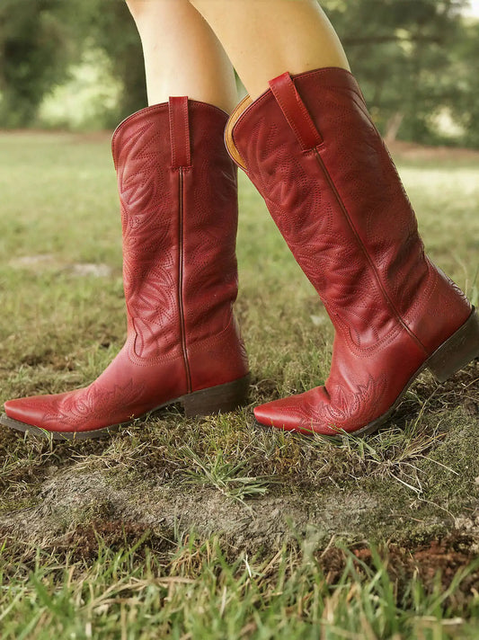 Women's Magnolia Snip-Toe Western Boot in Red