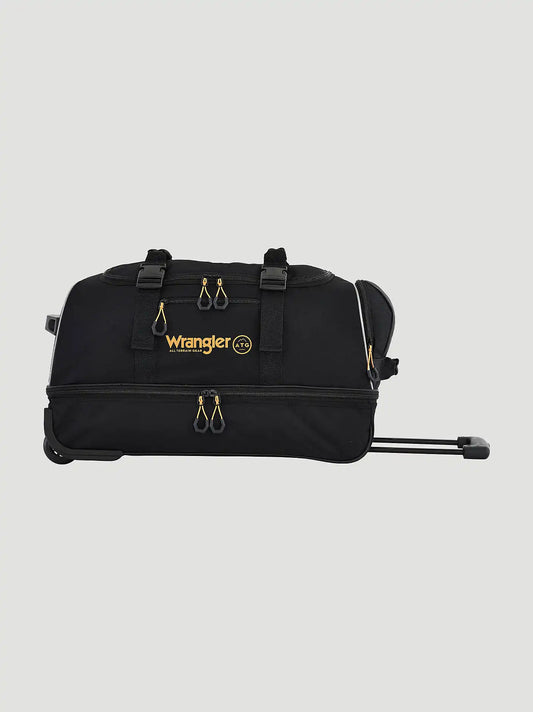 ATG 22 Inch 2 Section Rolling Duffel Bag:Black:One Size: