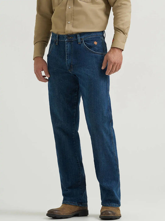 Wrangler® FR Flame Resistant Advanced Comfort Relaxed Fit Jean in Midstone