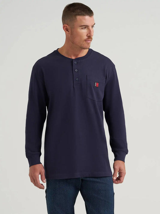 Wrangler RIGGS Workwear® Relaxed Henley in Navy