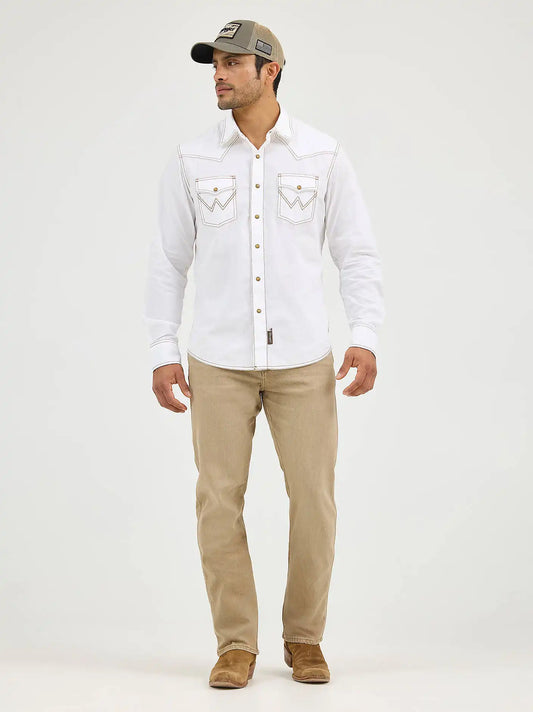 Men's Wrangler Color Wash Retro® Slim Fit Straight Leg Jean in Saddle