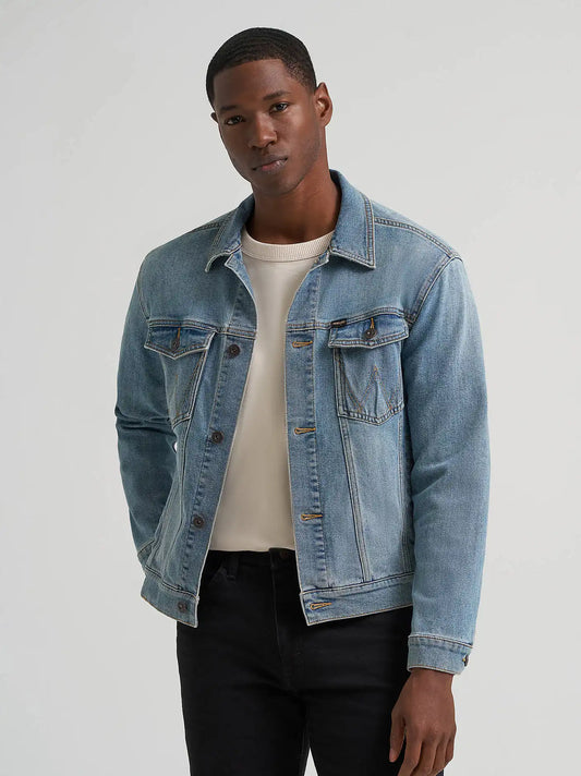 Men's Wrangler® Classic Denim Trucker Jacket in Vintage Indigo