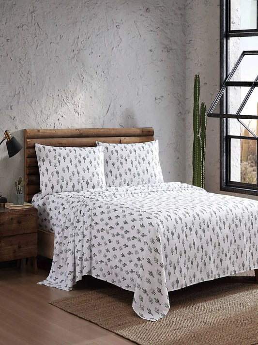 Wrangler Patterned King Sheet Set:Cacti Green:King