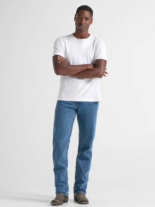Wrangler® Five Star Premium Denim Regular Fit Jean in Dark Stonewash