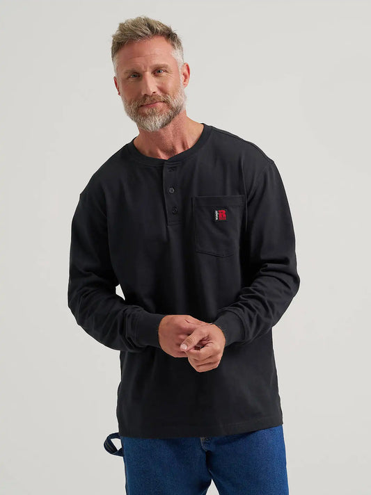 Wrangler RIGGS Workwear® Relaxed Henley in Black