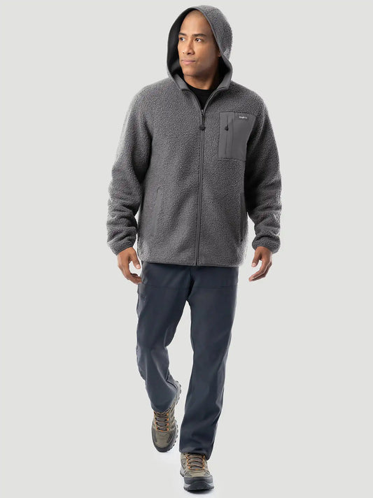 Men's Wrangler ATG™ Sherpa Zip Front Jacket in Grey