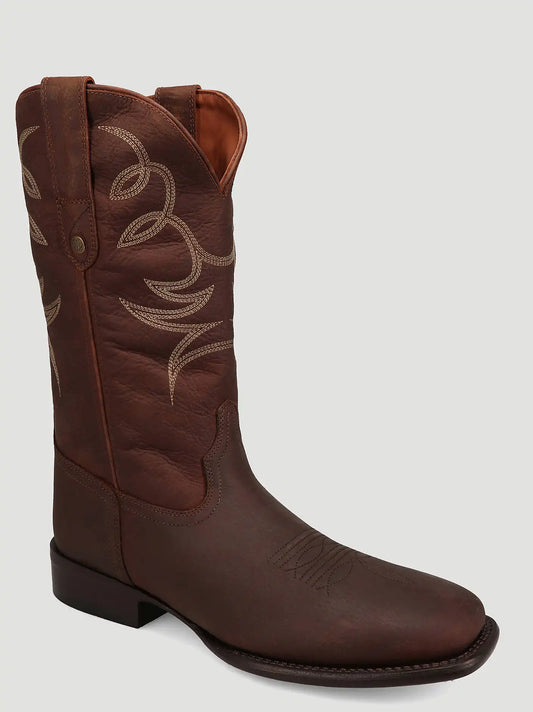 Men's Memphis Square-Toe Western Boot in Bridle Brown