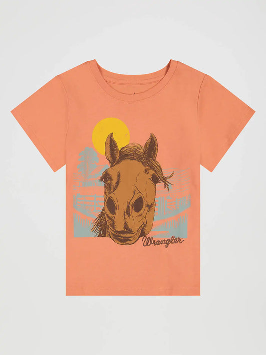 Girl's Wrangler Western Graphic Tee in Pink
