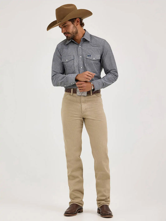 Wrangler® Cowboy Cut® Slim Fit Jean in Prewashed Tan