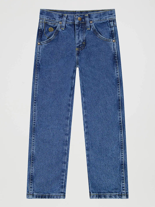 Boy's George Strait Cowboy Cut® Collection by Wrangler® Original Fit Jean (4-7) in Heavyweight Stone Denim