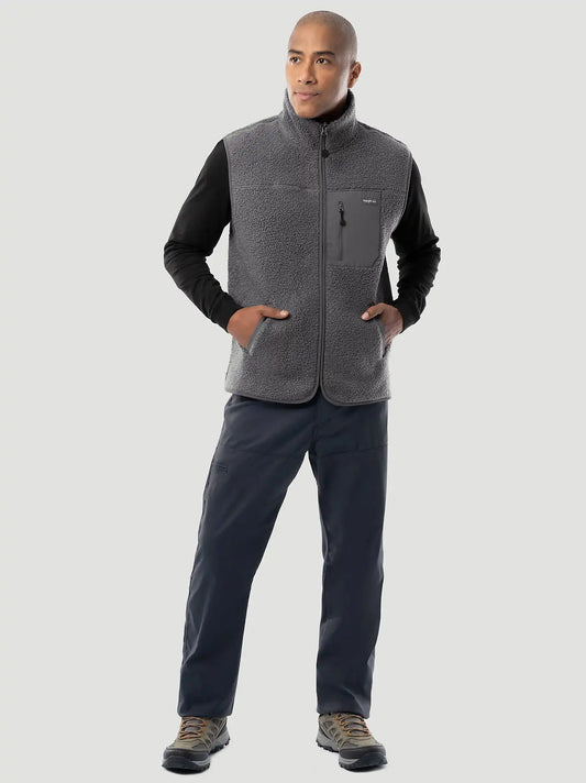 Men's Wrangler ATG™ Sherpa Utility Hiking Vest in Grey