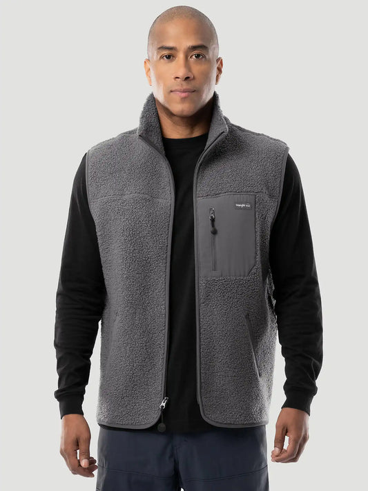 Men's Wrangler ATG™ Sherpa Utility Hiking Vest in Grey