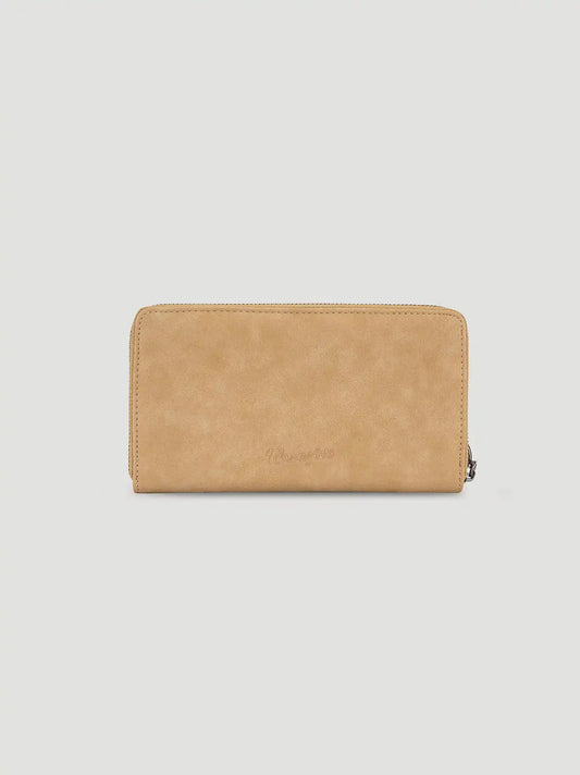Boho Suede Wristlet:Tan:One Size: