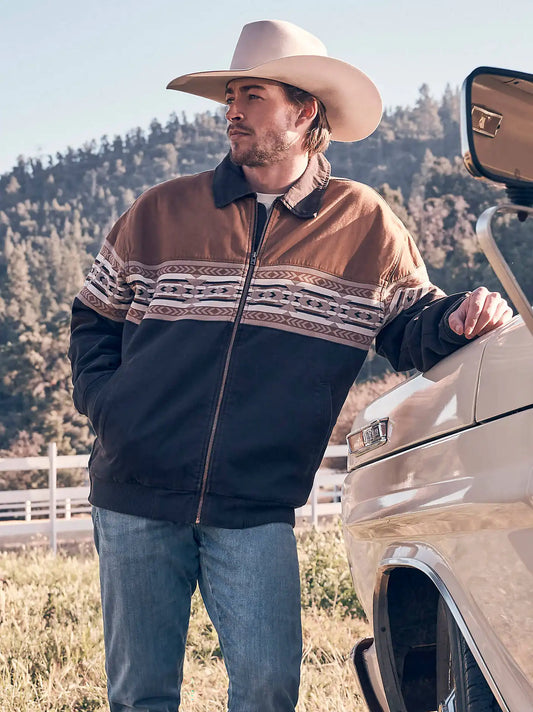 Men's Wrangler® Checotah® Bomber Jacket in Chocolate Torte