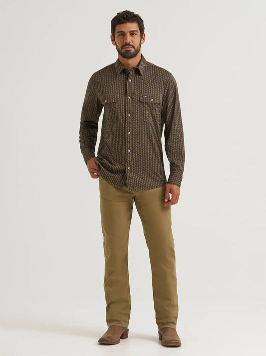 Wrangler All Terrain Gear Men's Technical Shirt in Turkish Coffee