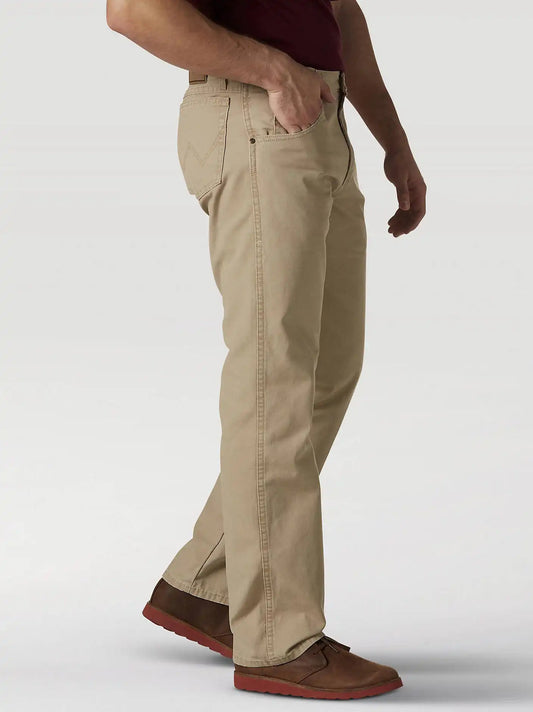Wrangler Rugged Wear® Relaxed Fit Mid Rise Jean in Golden Khaki