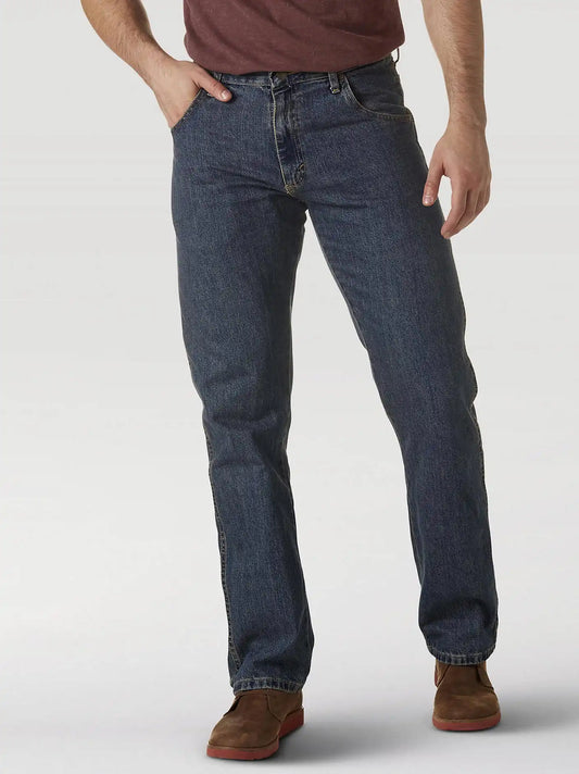 Wrangler Rugged Wear® Relaxed Fit Mid Rise Jean in Mediterranean